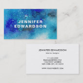 Blaues lila Spritzerspritzen des modernen Visitenkarte (Vorne/Hinten)