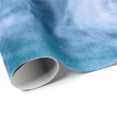 Blaues lila Weiß abstrakte himmlische Wolken rauch Geschenkpapier (Rolleneckpunkt)