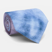 Blaues lila Weiß abstrakte himmlische Wolken rauch Krawatte (Gerollt)