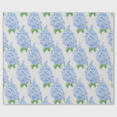 Blaues Lilacs-Muster Geschenkpapier (Flach)