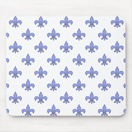 Blaues Lilien-Muster Mousepad (Vorne)