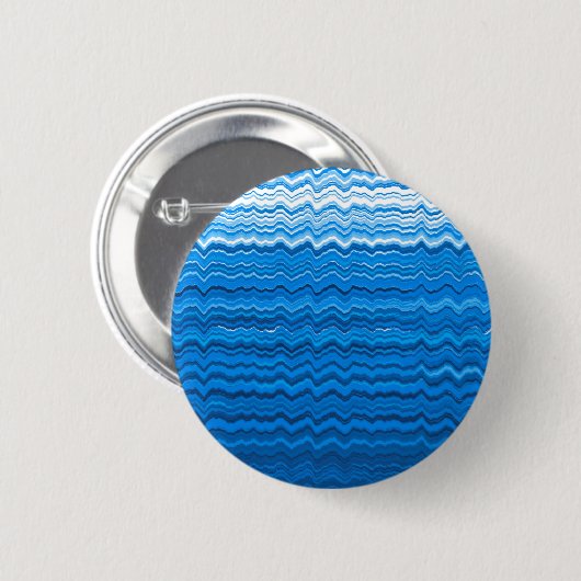 Blaues Linienmuster Button (Vorne & Hinten)