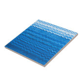 Blaues Linienmuster Fliese (Seite)