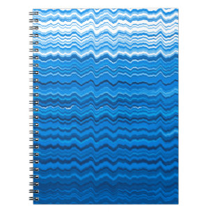 Blaues Linienmuster Notizblock