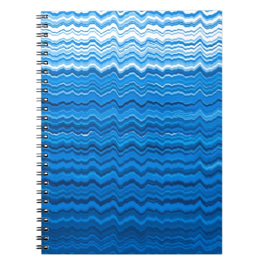 Blaues Linienmuster Notizblock (Vorderseite)