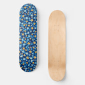 Blaues Little-Blume-Muster Skateboard (Vorderseite)