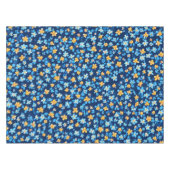 Blaues Little-Blume-Muster Tischdecke (Vorderseite (Horizontal))