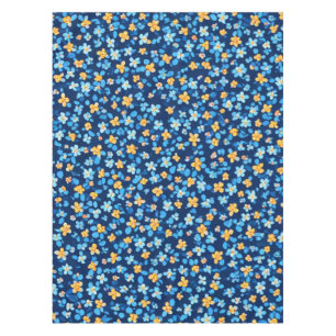Blaues Little-Blume-Muster Tischdecke