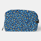 Blaues Little-Blume-Muster Waschbeutel (Rückseite)