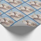 Blaues Little-Lamm-Wrapping-Papier Geschenkpapier (Ecke)