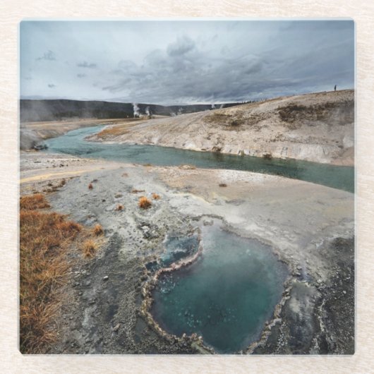 Blaues Loch Glasuntersetzer (Vorderseite)