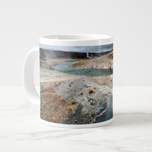 Blaues Loch Jumbo-Tasse (Vorderseite Links)