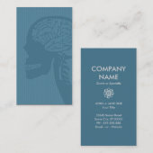 blaues logicskull visitenkarte (Vorne/Hinten)