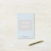 Blaues Logo für Berufliche Unternehmen Post-it Klebezettel (Auf Schreibtisch)