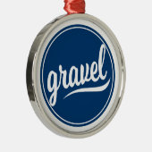 Blaues Logo für das Kies-Fahrrad Ornament Aus Metall (Rechts)