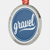 Blaues Logo für das Kies-Fahrrad Ornament Aus Metall (Links)