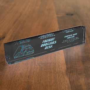 Blaues Logo für den Straßenverkehr Namensplakette