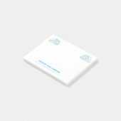 Blaues Logo für den Straßenverkehr Post-it Klebezettel (angewinkelt)