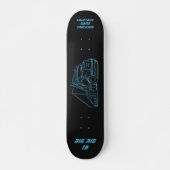 Blaues Logo für den Straßenverkehr Skateboard (Vorne)