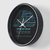 Blaues Logo für den Straßenverkehr Uhr (Winkel)