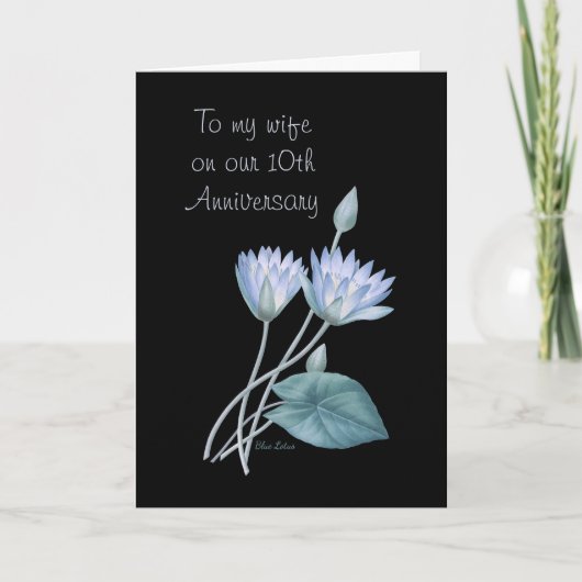 Blaues Lotus durch Pierre Joseph Redoute Karte (Vorderseite)