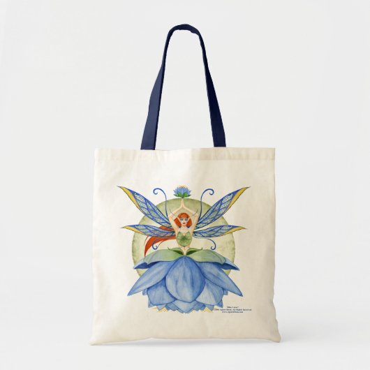Blaues Lotus-Fee-Tasche Tragetasche (Vorne)