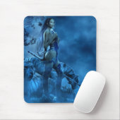 Blaues Lotus Mousepad (Mit Mouse)