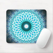 Blaues Lotus-NeonMandala Mousepad (Mit Mouse)