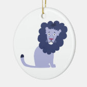Blaues Löweblau Keramikornament (Links)