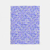 Blaues Luminous-Netz mit Blume 02b Offwhite BG Fleecedecke (Vorderseite)