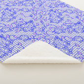 Blaues Luminous-Netz mit Blume 02b Offwhite BG Sherpadecke (3/4)