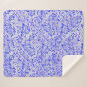 Blaues Luminous-Netz mit Blume 02b Offwhite BG Sherpadecke (Vorderseite (Horizontal))