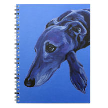 Blaues Lurcher-Notizbuch