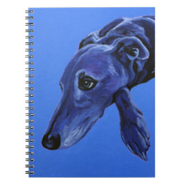 Blaues Lurcher-Notizbuch Notizblock