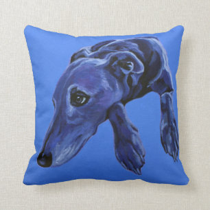Blaues Lurcherkissen Kissen