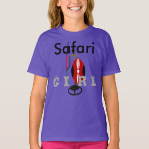 Blaues Mädchen Hakuna Matata Safari-Shirt T-Shirt