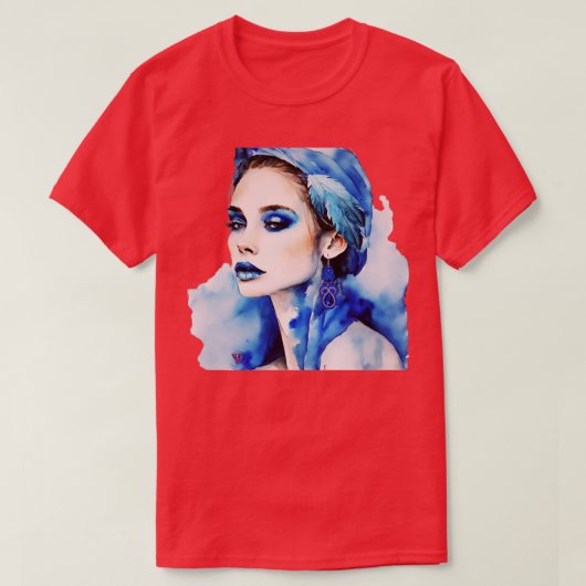 Blaues Mädchen T-Shirt (Design vorne)