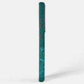 Blaues Mandala-Design Samsung Galaxy Hülle (Rechte Seite)