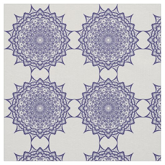 Blaues Mandala-Design Stoff (Muster)