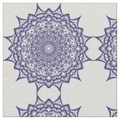Blaues Mandala-Design Stoff (Nahaufnahme)