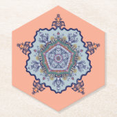 Blaues Mandala-Design Untersetzer (Vorderseite)
