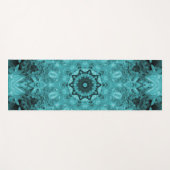 Blaues Mandala-Design Yogamatte (Vorderseite (Horizontal))