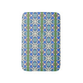 Blaues Mandala-Herz Horizontale Linien Thunder_Cov Badematte (Vorderseite Vertikal)