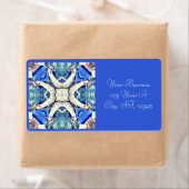 Blaues Mandala-Herz Muster Thunder_Cove (Insitu)