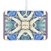 Blaues Mandala-Herz Muster Thunder_Cove Autolufterfrischer (Rückseite)