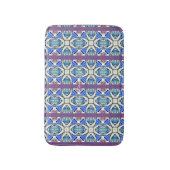 Blaues Mandala-Herz Muster Thunder_Cove Badematte (Vorderseite Vertikal)