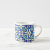 Blaues Mandala-Herz Muster Thunder_Cove Espressotasse (Rechts)