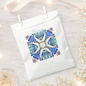 Blaues Mandala-Herz Muster Thunder_Cove Geschenktütchen (Ausgeschnitten)
