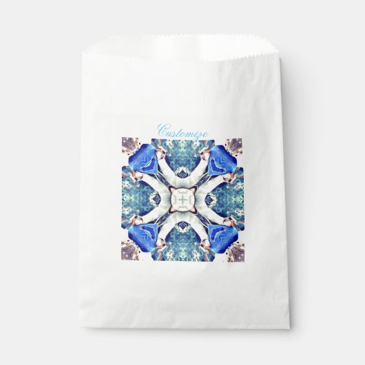 Blaues Mandala-Herz Muster Thunder_Cove Geschenktütchen (Vorderseite)
