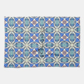 Blaues Mandala-Herz Muster Thunder_Cove Geschirrtuch (Horizontal)